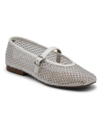 Womens Westa Flat Dress Shoe Mesh Rhinestones