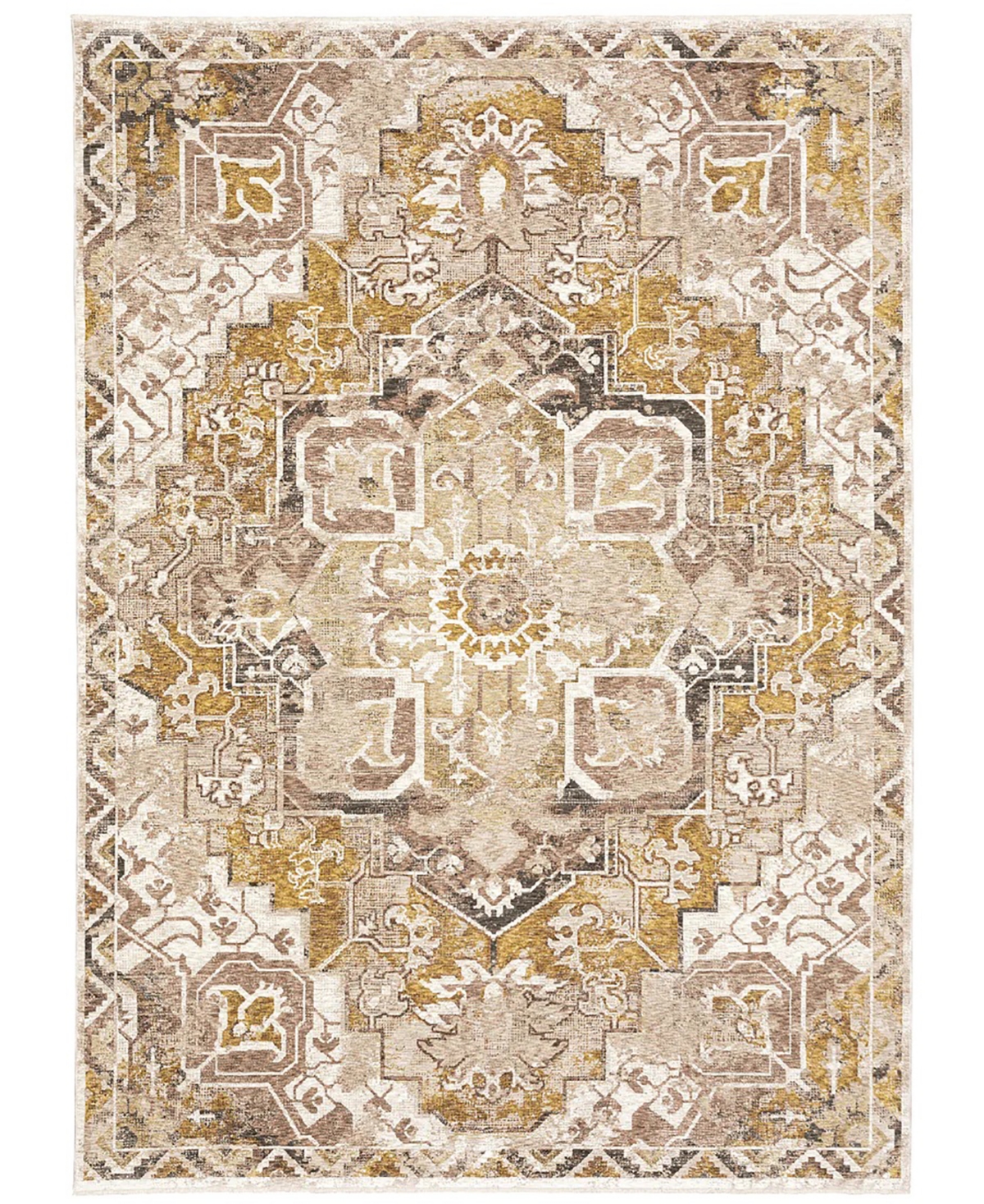 Oriental Weavers Maharaja 661C Gold and Ivory 3'3" x 5' Area Rug