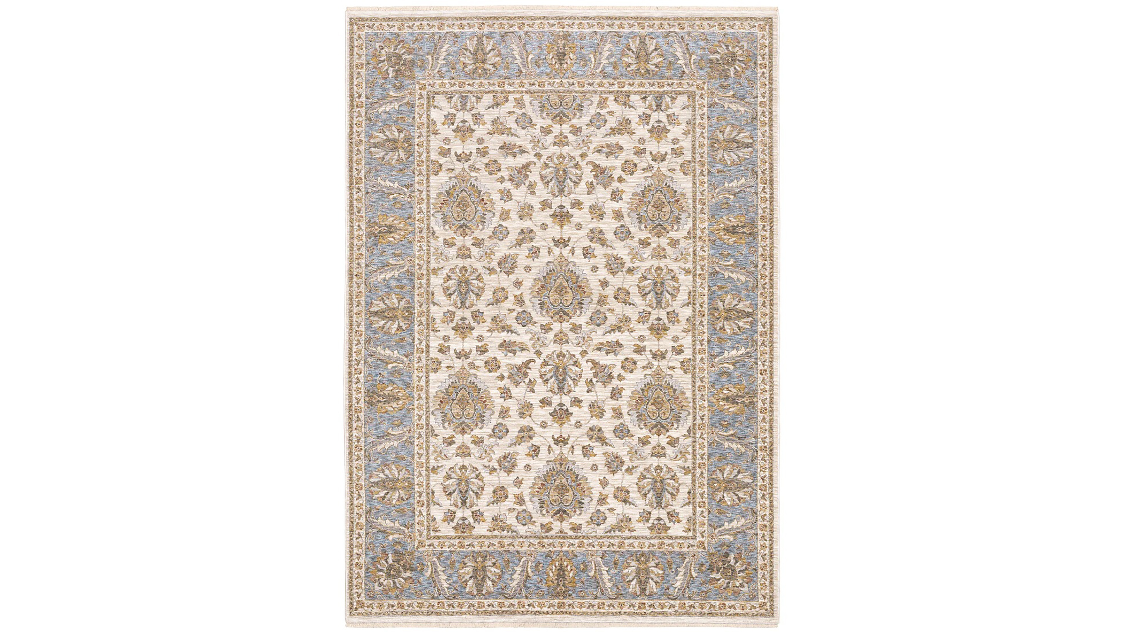 Oriental Weavers Maharaja 5091Z Ivory and Blue 2' x 3' Area Rug