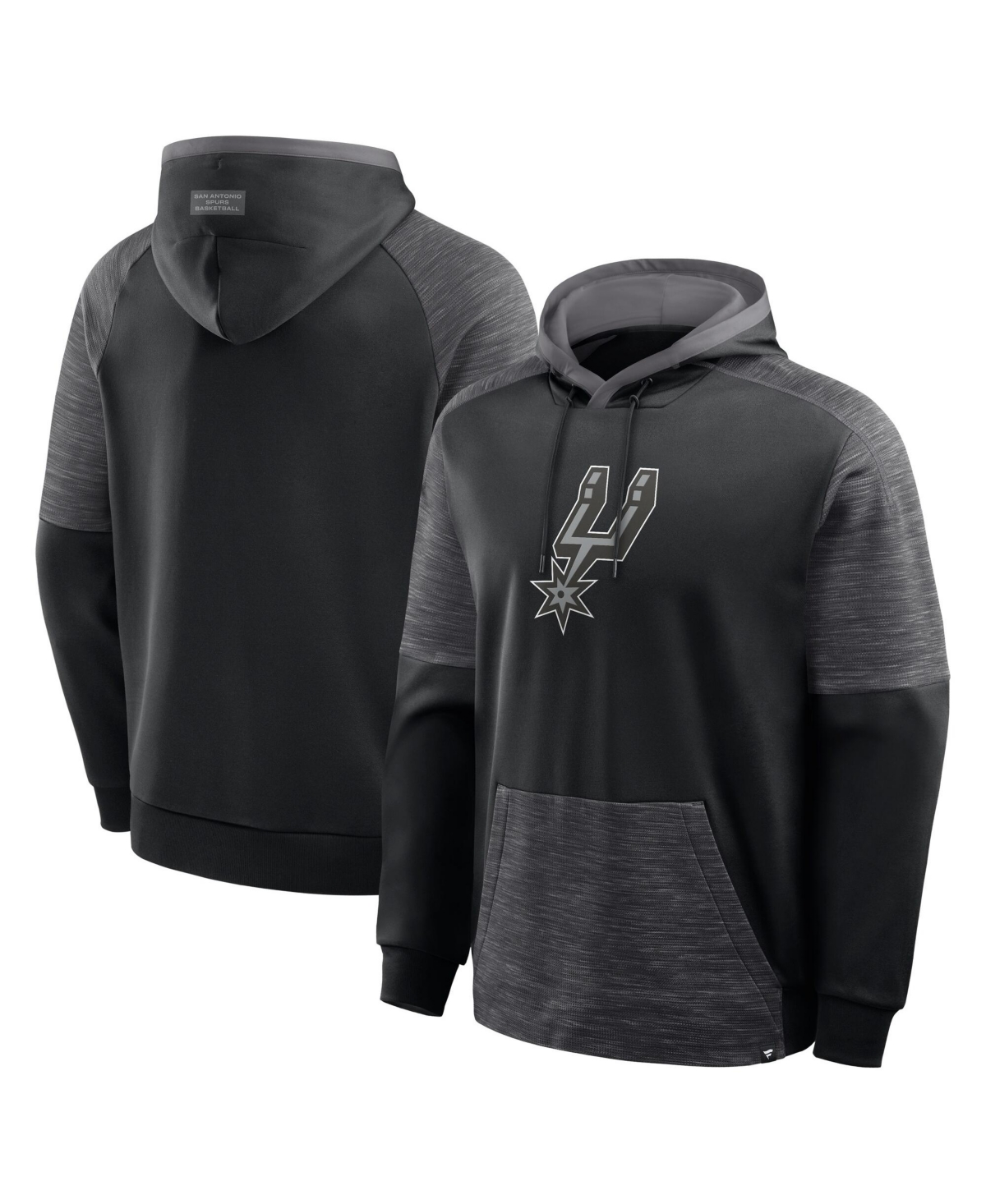 Fanatics Men's Black San Antonio Spurs Pick Roll Defender Pullover Hoodie