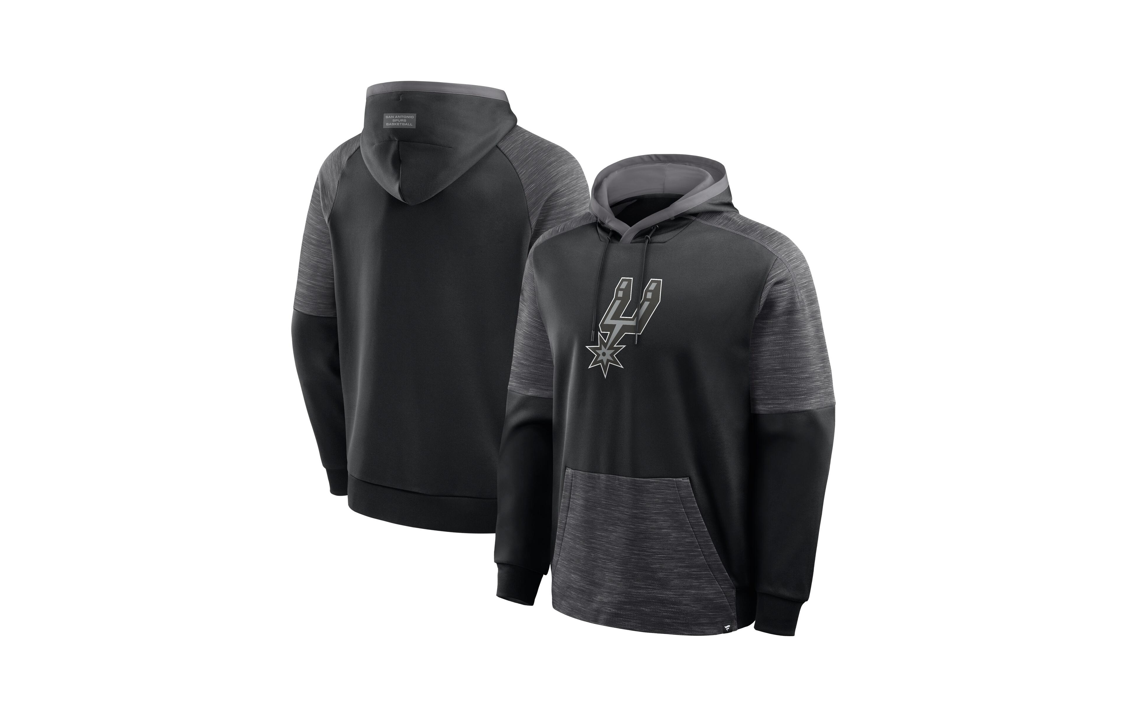 Fanatics Men's Black San Antonio Spurs Pick Roll Defender Pullover Hoodie