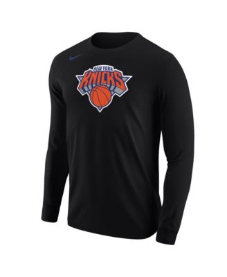 Men's Black New York Knicks Core Long Sleeve T-Shirt