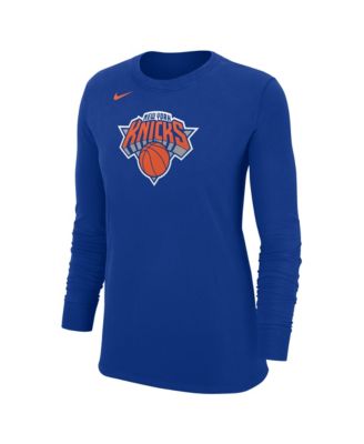 Women's Blue New York Knicks Core Long Sleeve T-Shirt