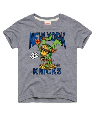 Toddler Gray New York Knicks x Teenage Mutant Ninja Turtles Michelangelo Tri-Blend T-Shirt