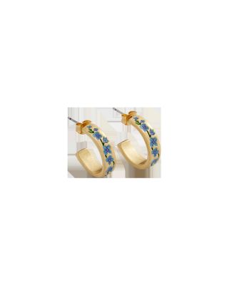 Forget-Me-Not Hoop Earings