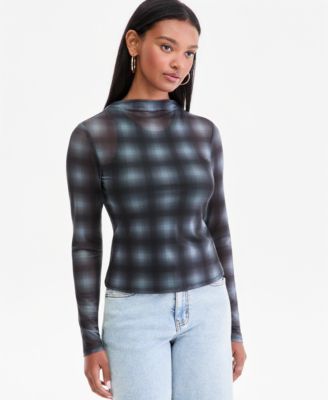 Women's Mock-Neck Long-Sleeve Top