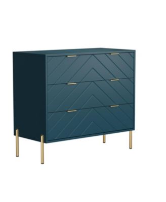 3 Drawers Storage Chest, 32 Inch Monden Chest of Drawers, 3 Tier Storage Cabinet for Hallway, Living Room