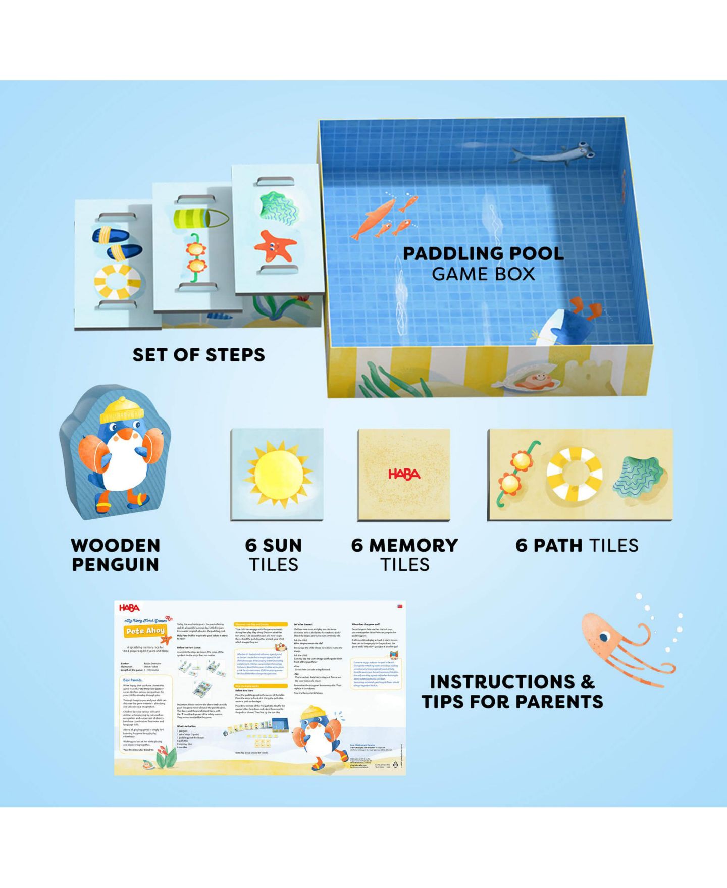 Детская настольная игра Haba Pete Ahoy Cooperative Memory Board Game, Ages 2+ — фото 2