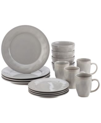 Rachael Ray Cucina Sea Salt Grey 16-Pc. Set, Service for 4 - Macy's