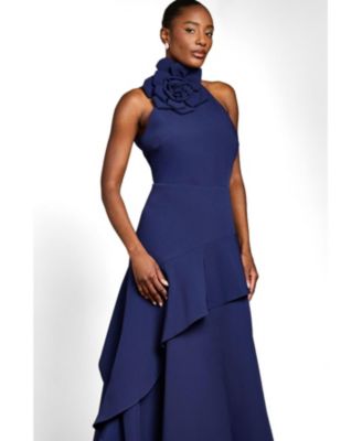 coast fit and flare dresses Coast Women's Pleated One Shoulder Bardot Fit & Flare Maxi Dress in Emerald | Size: 8