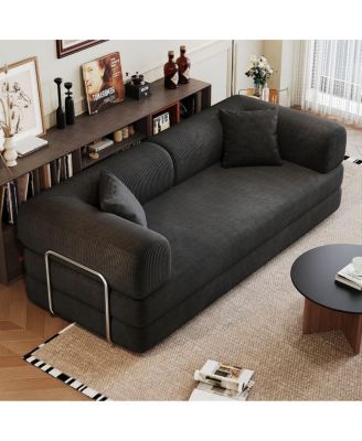 Modular Sofa Bed Convertible Floor Couch Corduroy Sleeper Futon