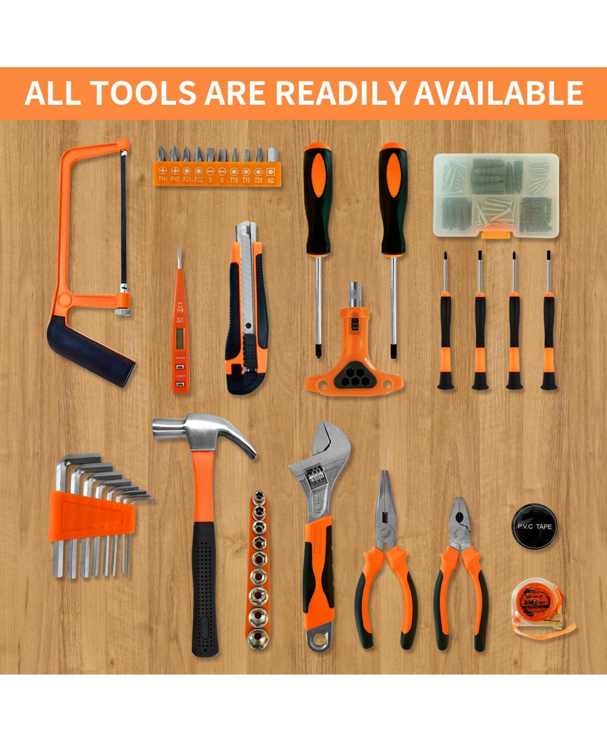 Xdovet Home Repair Tool Kit 104-Pieces Ratchet Handle Blow Case