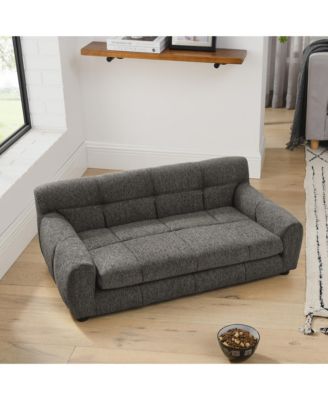 Bark Stylish Mid-Century Pet Couch for Large Dogs, Durable Woven Fabric and Joint Support Cushion