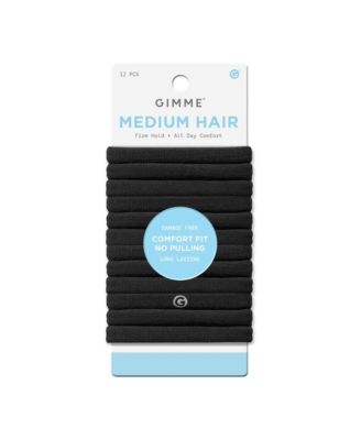 Medium Hold Hair Bands - Seamless Spandex and Nylon Ties for All Hair Types - Damage-Free, Comfort Fit Ponytail Holders - 12 Pack