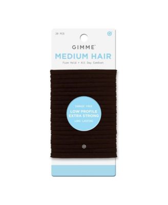 Low Profile Hair Bands - Gentle, No-Snag Elastic Ties for Fine and Thick Locks - Non-Slip Seamless Ponytail Holders -  20 Pack