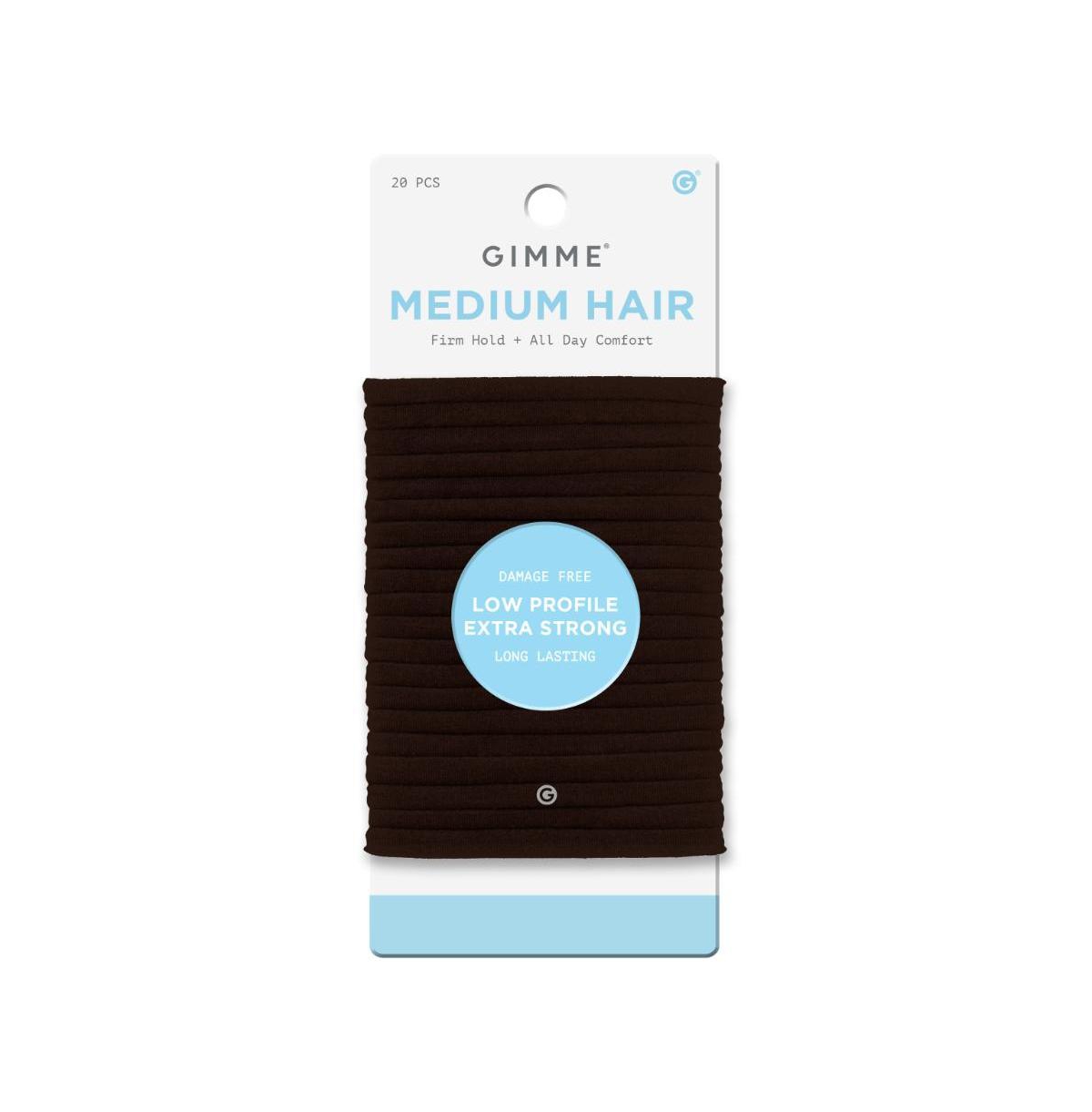 Gimme Beauty Low Profile Hair Bands - Gentle, No-Snag Elastic Ties for Fine and Thick Locks - Non-Slip Seamless Ponytail Holders