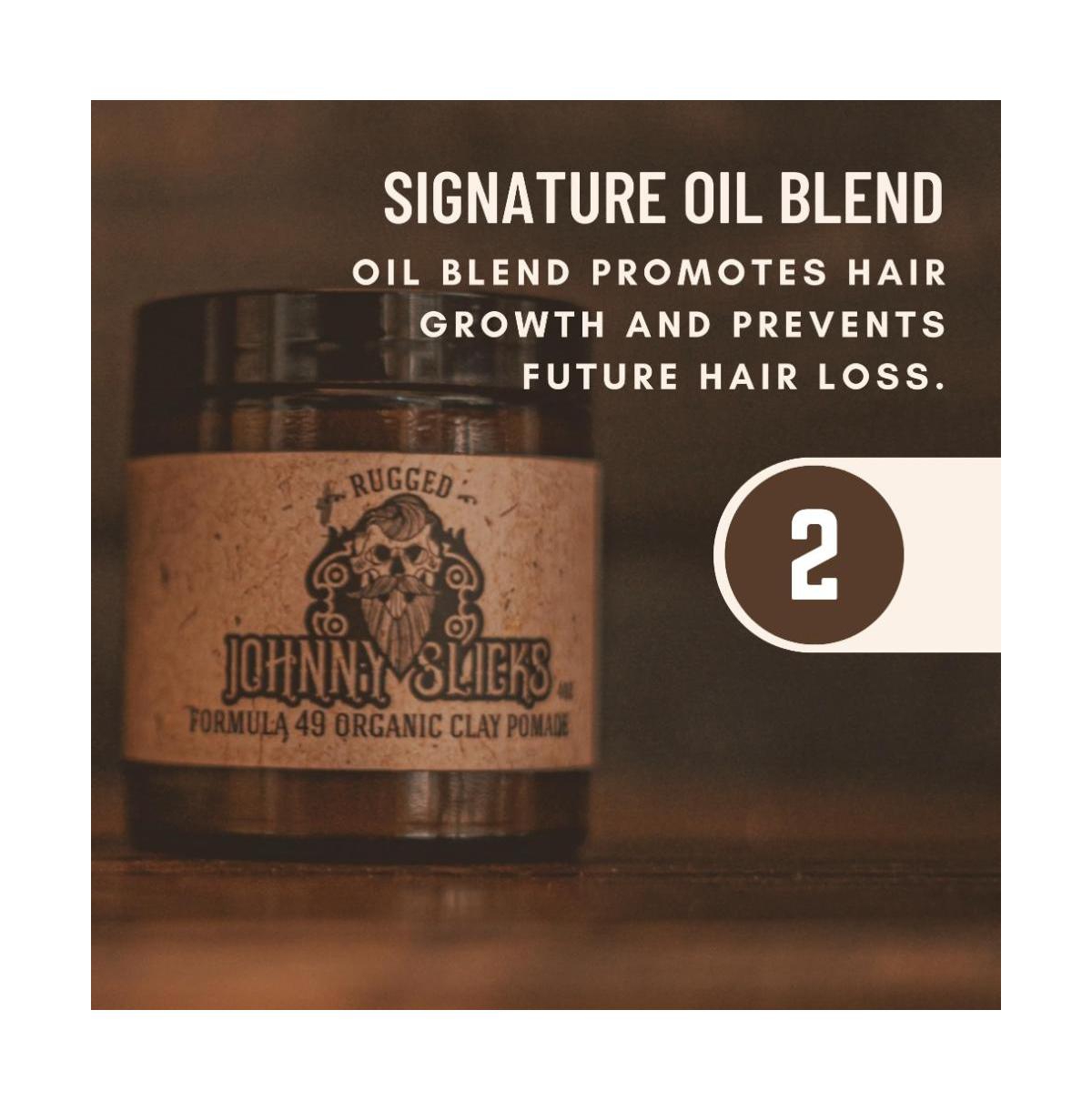 Johnny Slicks Formula 49 Clay Pomade Firm Hold and Matte Finish 2 oz Rugged Scent