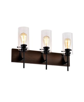 3-Light Bathroom Light Fixtures, Modern Vanity Lights with Glass Shade, Vintage Light Fixture Bathroom Over Mirror Wall Lights for Dinning Room