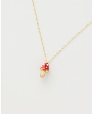 Enamel Mushroom Necklace