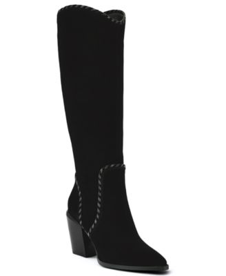 Women's Rosco Suede Whipstitch Tall Block Heel Boots