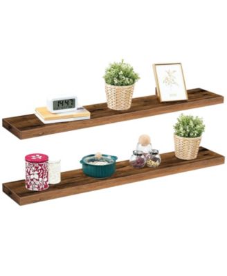 Wall-Mounted Storage Shelves Set of 2 for Bedroom or Living Room