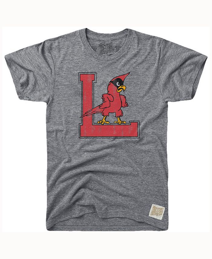 Retro Brand Men's Louisville Cardinals Tri-Blend Vault Logo T-Shirt ...
