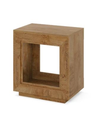 2-Tier Wooden End Table with Storage Shelf for Sofa.