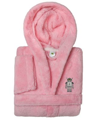 Kids Robot Super Plush Double-Brushed Hooded Bathrobe