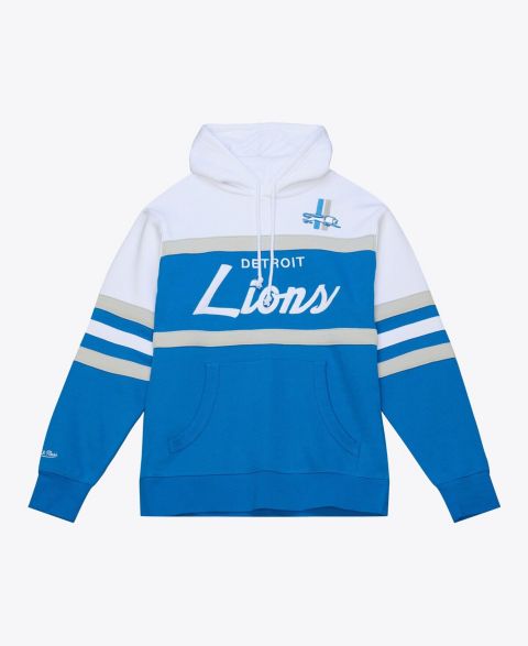 Мужское худи Mitchell & Ness Blue Detroit Lions Head Coach
