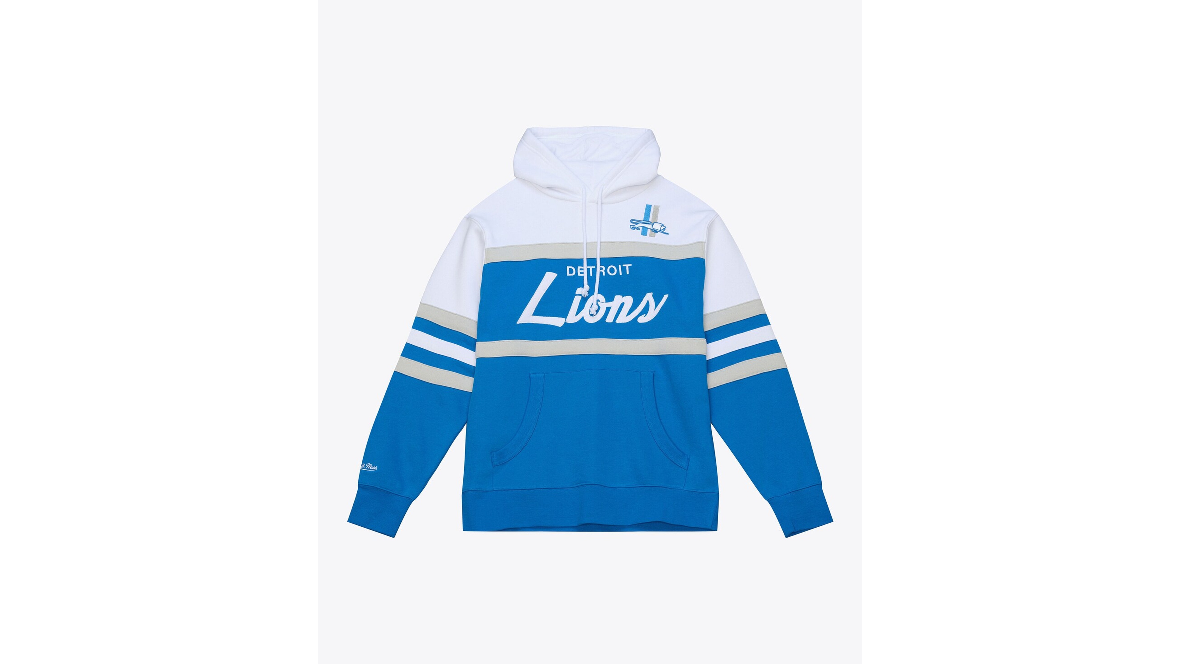 Mitchell & Ness Men's Blue Detroit Lions Head Coach Hoodie
