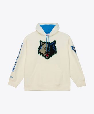 Men's Cream Minnesota Timberwolves Hardwood Classics Chainstitch Premium Fleece Hoodie