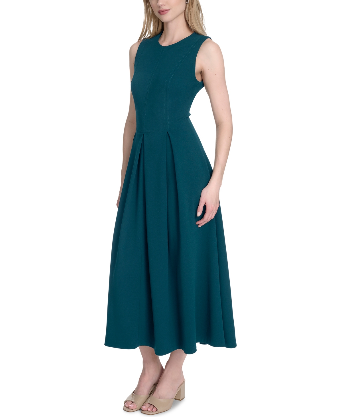 Calvin Klein Women's Sleeveless Midi A-Line Dress