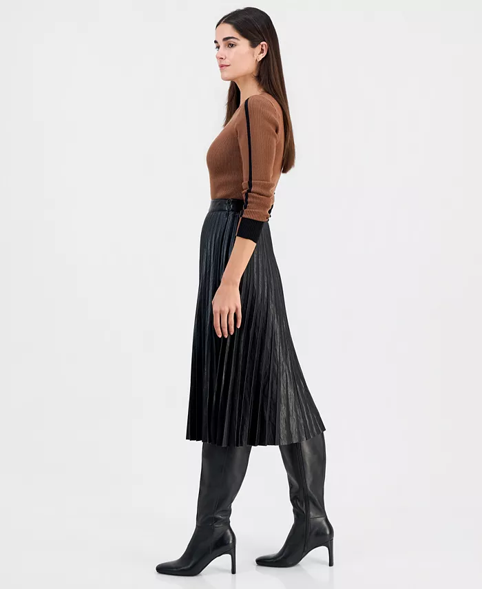 Women's Pleated Midi Skirt - thumbnail 2