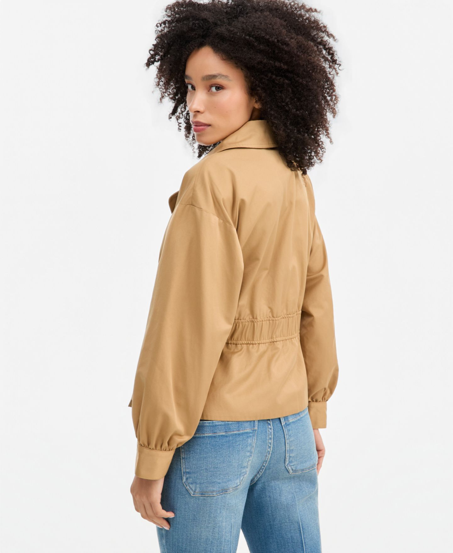 Женская куртка I.N.C. International Concepts Belted Khaki Trench Double-Breasted, цвет: Тёплый карамельный — фото 4