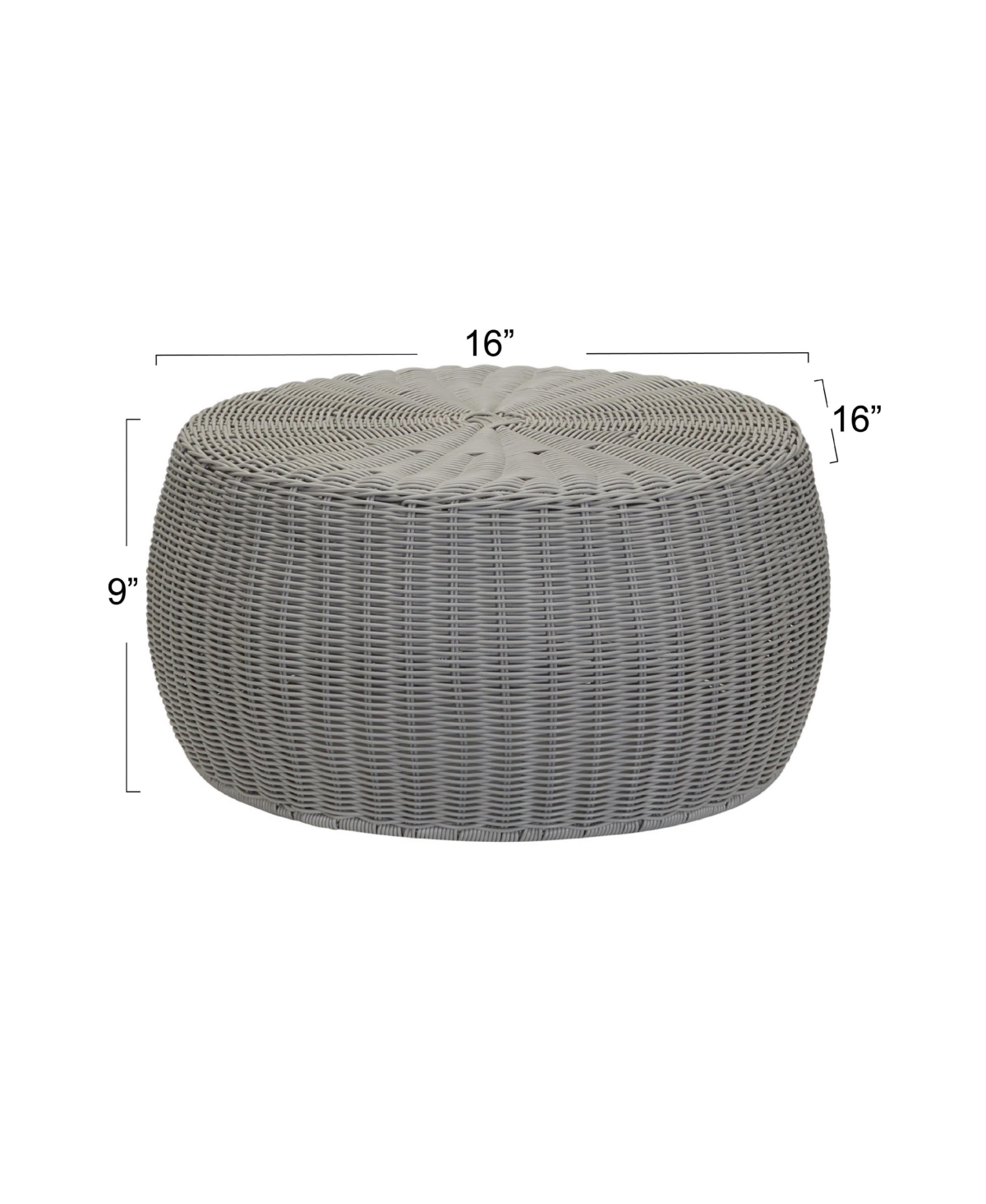 Household Essentials Handwoven Barrel Side Table