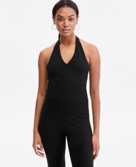 Женский свитер Bar III Sweater Halter Top, цвет: Чёрный