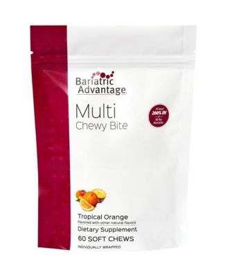 Multi Chewy Bite Soft Chew Multivitamin for Bariatric Surgery Patients Chewable Multivitamin with Folic Acid 60 Count