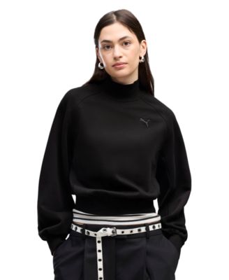 Women's Relaxed Mock-Neck Long-Sleeve Top