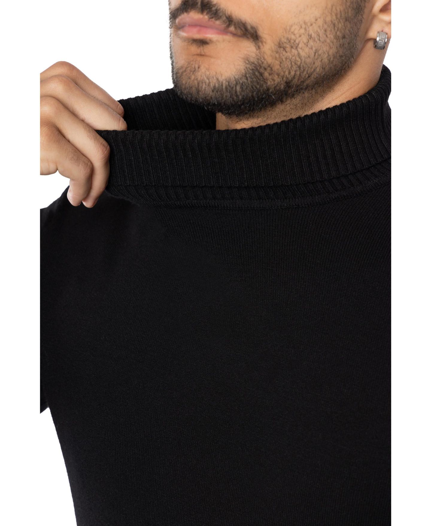Мужской свитер XRAY Turtleneck, цвет: Чёрный — фото 7