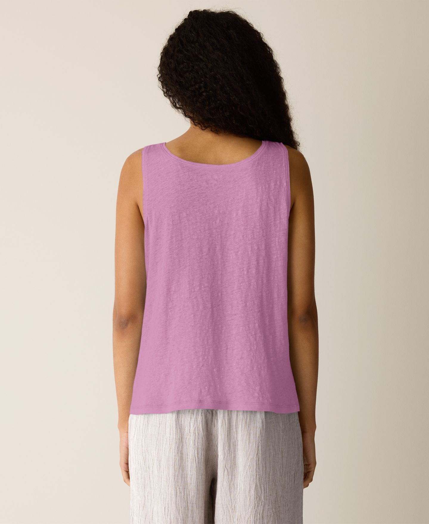Женский топ Eileen Fisher Linen Scoop Neck Sleeveless, цвет: Frlil — фото 4