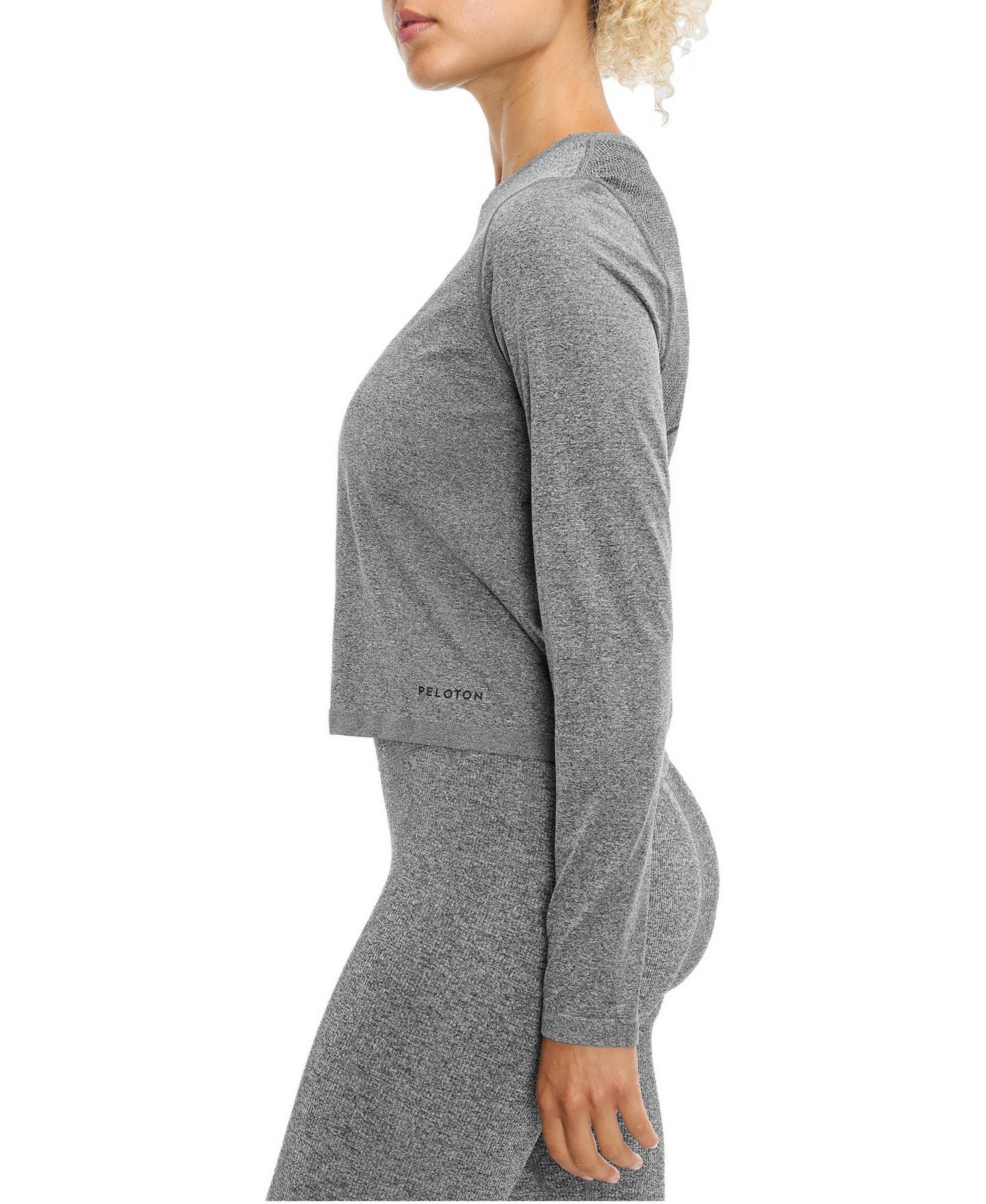 Peloton Women's Seamless Melange Long Sleeve, цвет: Чёрный — фото 2