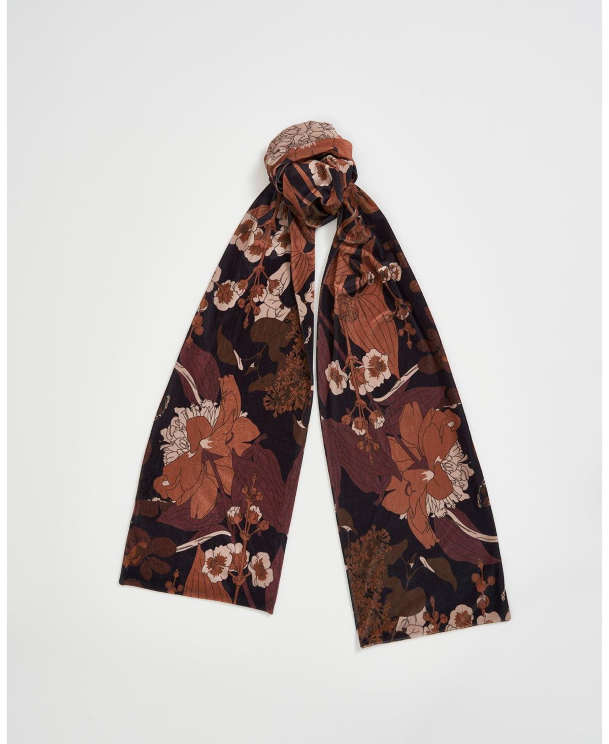 Fable England Women's Deco Blooms Velvet Scarf
