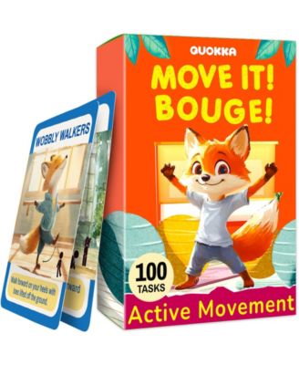 Active Movement Game for Kids Ages 4-8 – 100 Exercise Cards, Indoor and Outdoor Brain Break Games for Home and Classroom