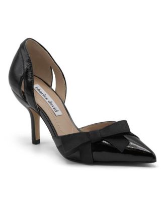 Womens Gluck D'Orsay Bow Dress Pump Stiletto Heel