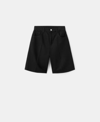 Women's High-Waist Straight-Fit Denim Shorts