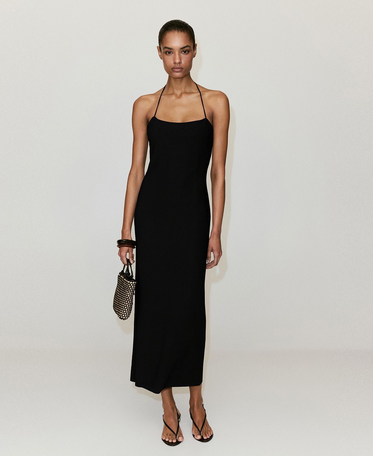 Mango Women's Fitted Halter-Neck Dress view 6 — MAYCSS fashion products