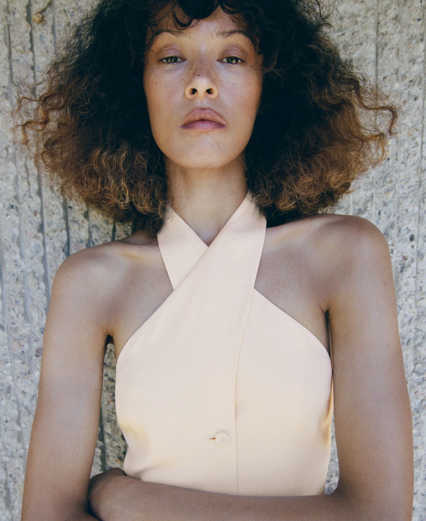 Женский жилет Mango Double-Breasted Linen Vest, цвет: Экрю — фото 6