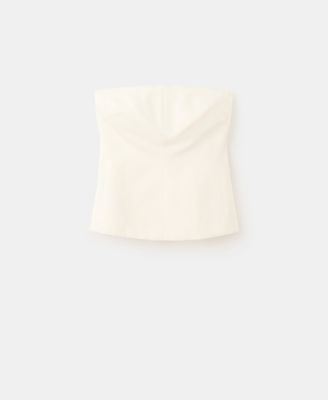 Women's Strapless Linen Top