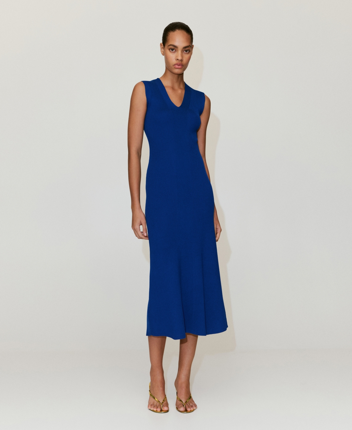 Mango Women's V-Neck Knitted Dress