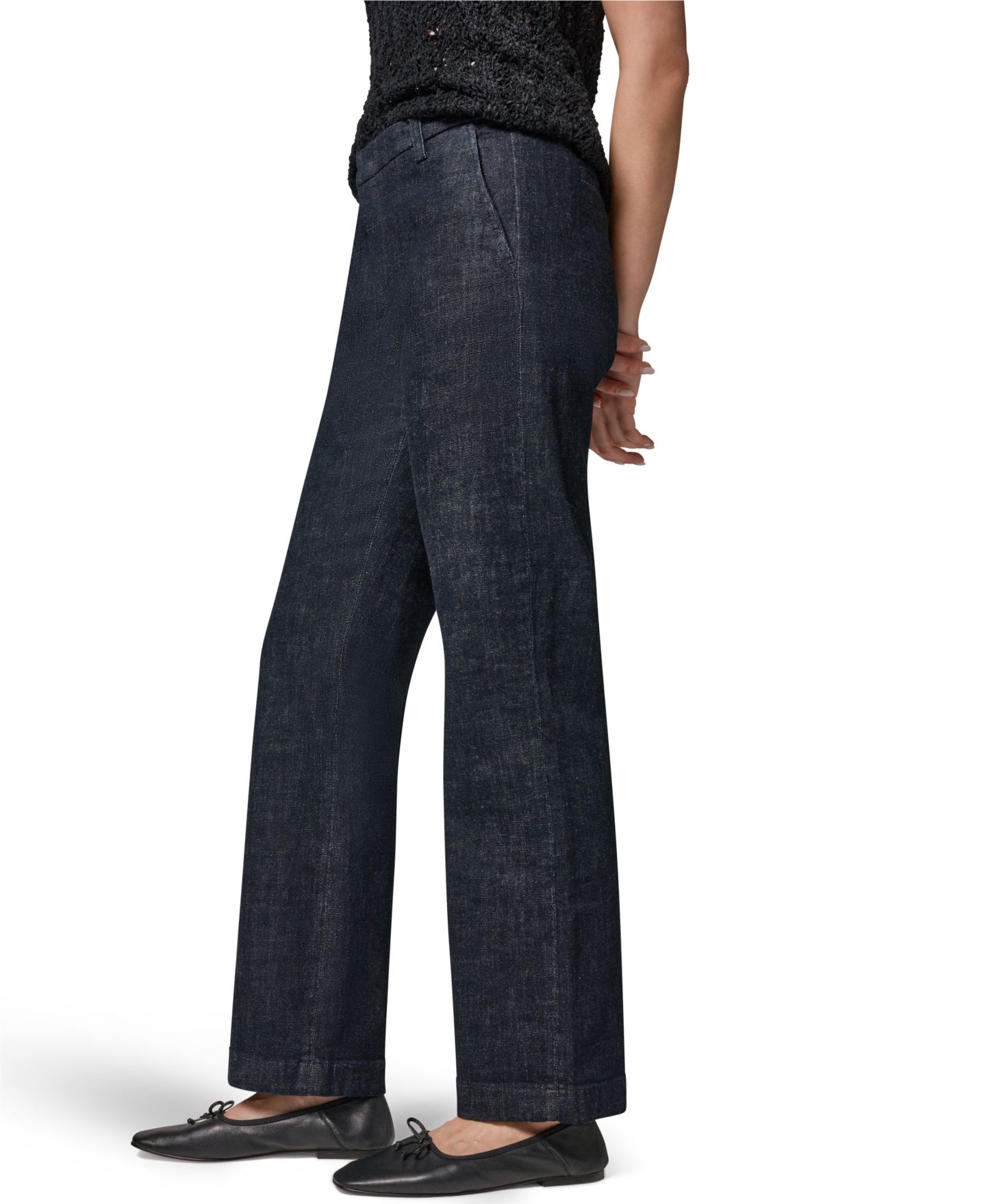 Женские брюки Donna Karan Weekend Luxe Denim Mid Rise Modern Trousers, цвет: The Lacombe — фото 3
